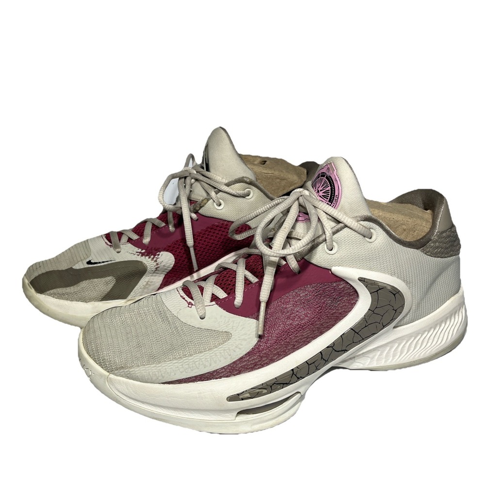 Nike Zoom Freak 4 Giannis Light Bone Sweet Beet DJ6149-002 Sneakers Men Size 9.5